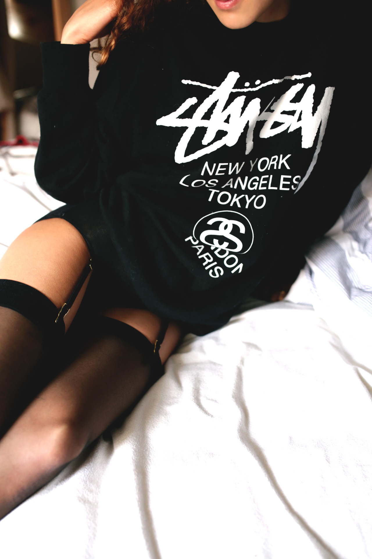 Haylie Noire Stussy Sweater Naked Hello Kisses