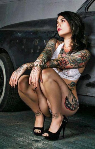 Tattoo babe driving you wild