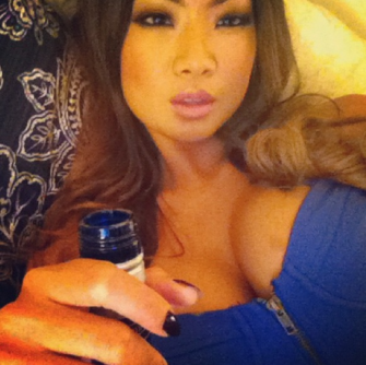 Big titties in a blue zip