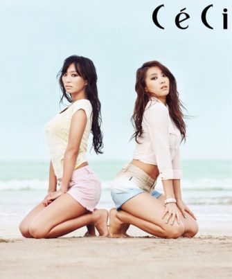 Hyorin and bora from k pop group sistar