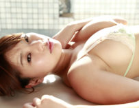 Suyaki matsumoto in light green lingerie